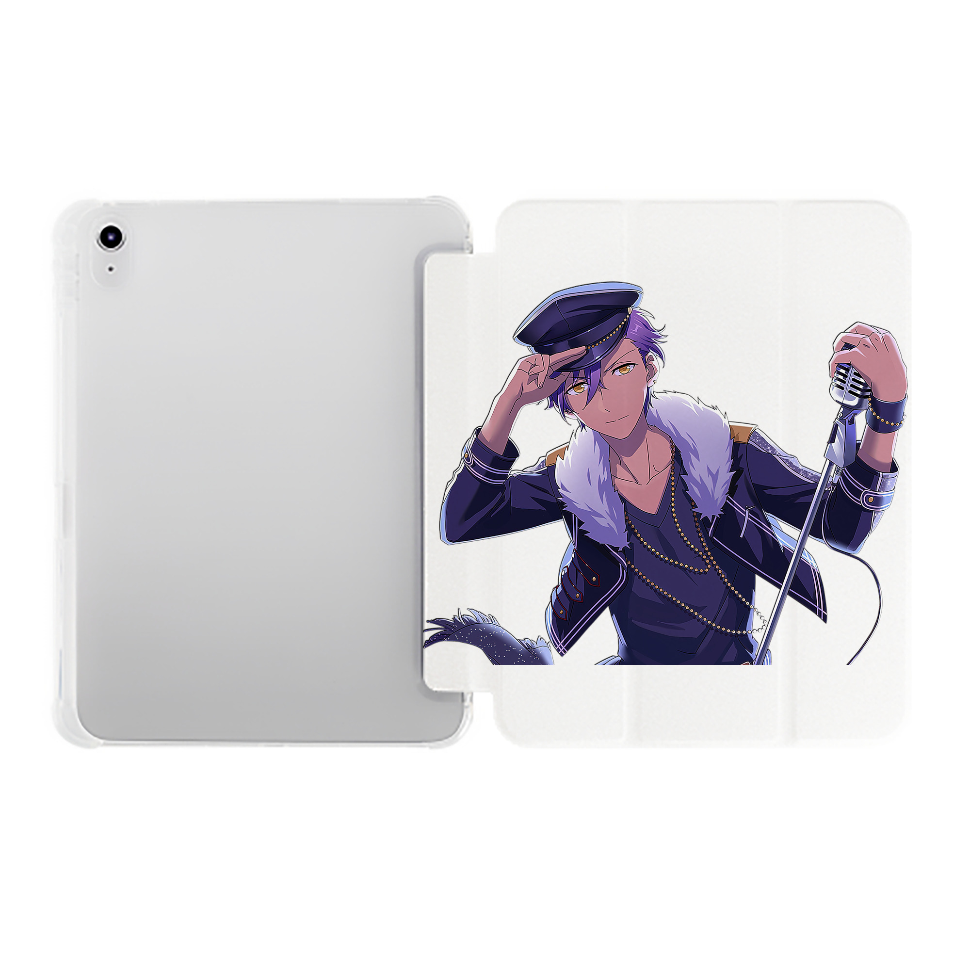 （画像用） あんさんぶるスターズ! Ensemble Stars IPad ケース ペン収納付き 三つ折りスタンド PUレザー×シリコン 対応機種9.5/10.5/10.9インチ
